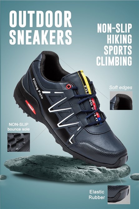 Botas de caminhada masculina 045 - Azul escuro 988144