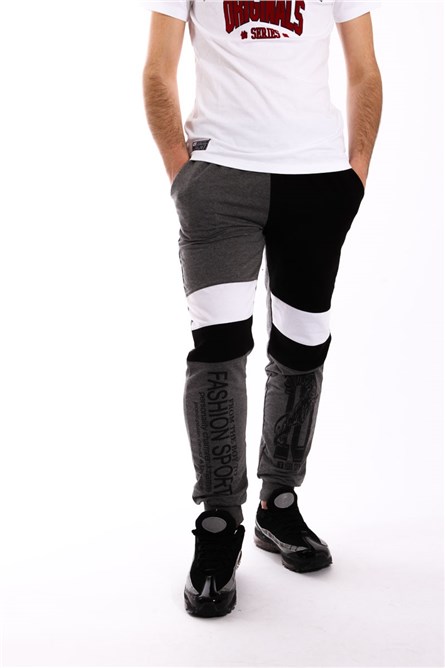 Madmext Jogger masculino  - cinza, preto #81094473
