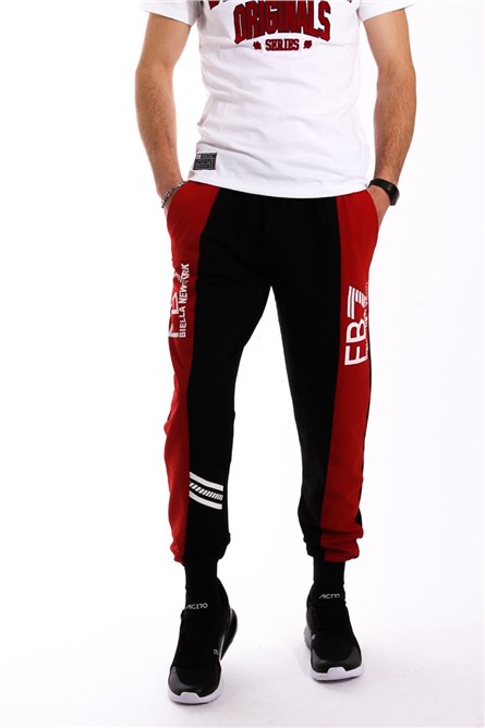 Madmext Jogger masculino  - preto, vermelho #81094500
