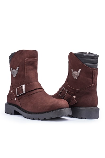 Botas masculinas de nobuck natural Marwells - marrom escuro 20210835699