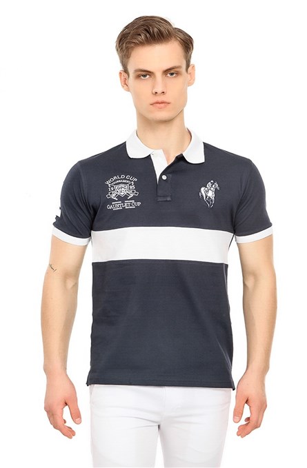 Camiseta masculina GPC - Branca, Azul Marinho #21156878