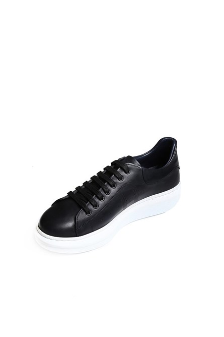 Sapatos masculinos de couro genuíno - Preto 20210834574