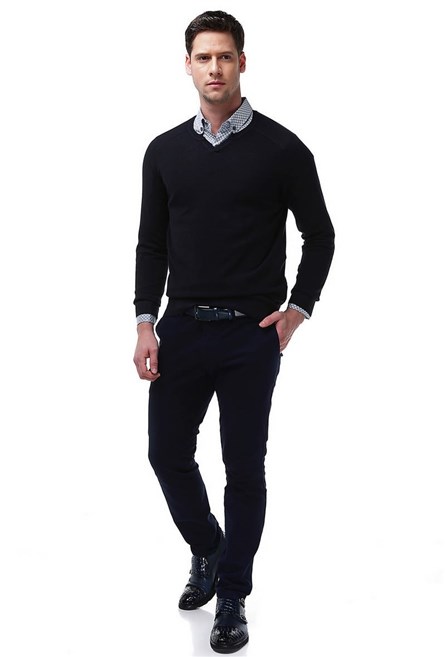 Pánský svetr - tmavě modrý # 269245