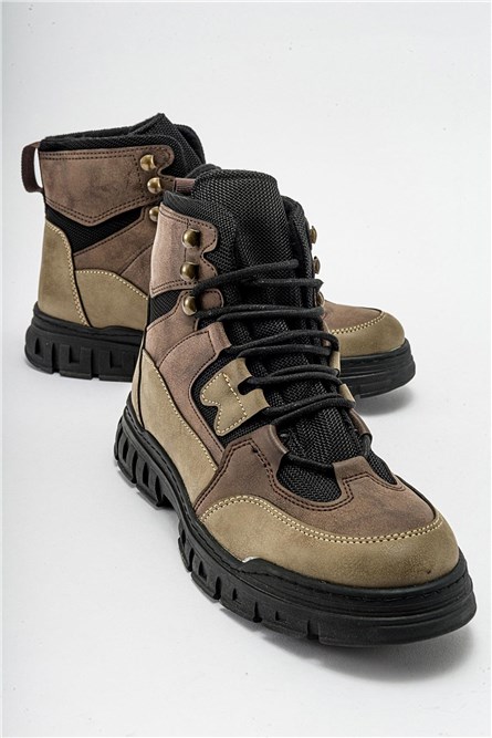 Botas de caminhada masculinas - vison com marrom #410940