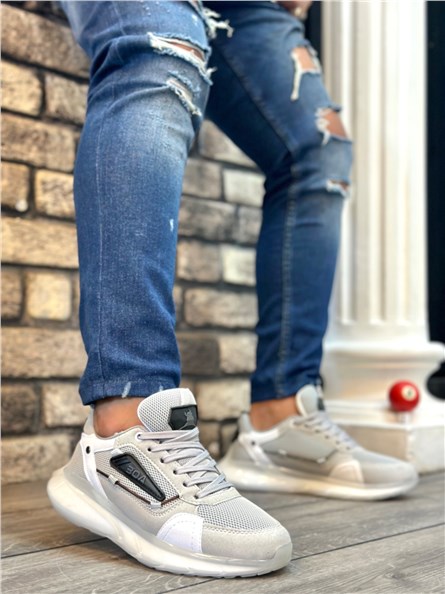 Calçados Casuais Masculinos BA0313 - Cinza #401994