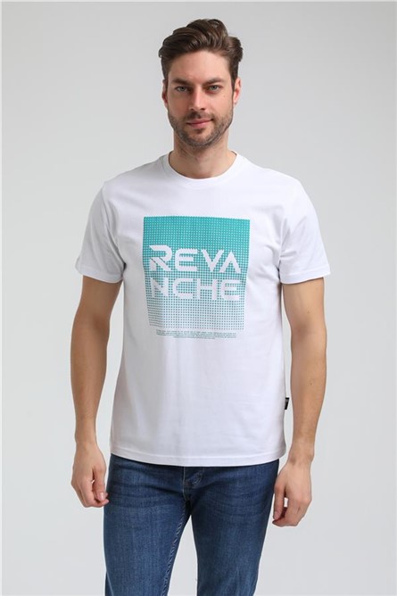 Camiseta Masculina Slim Fit 23SSM20312 - Branca #371432