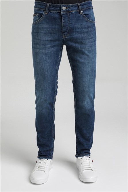 Calça Slim Fit Masculina 23SSM40003 - Azul #371598