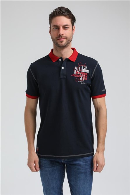 New World Polo Polo Yaka Lacivert Regular Custom Polo 23SSM10257 #371647