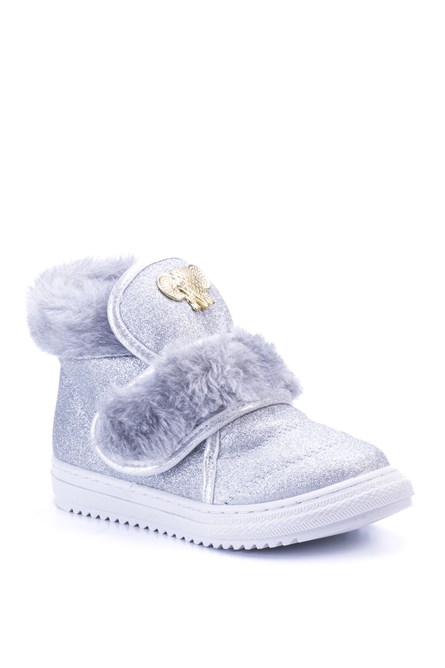 Botas infantis de velcro 94 - Prata #393517