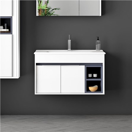 Mobiletto base bagno Nplus Accent 85 cm - Bianco #338660
