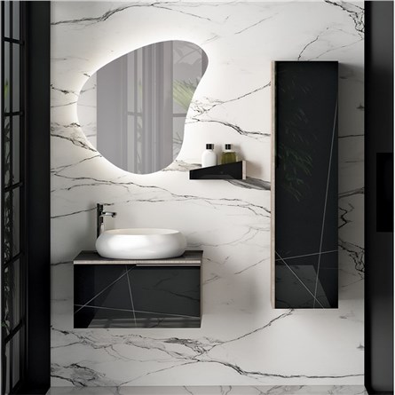 Nplus Arteon kupaonski ormarić 65 cm - crni #340785