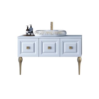 Nplus Century Gold Долен шкаф за баня 120 см - Бял #338700