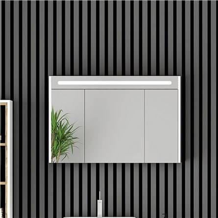 Szafka lustrzana Nplus Galaxy z oświetleniem LED 100 cm - biała #340774