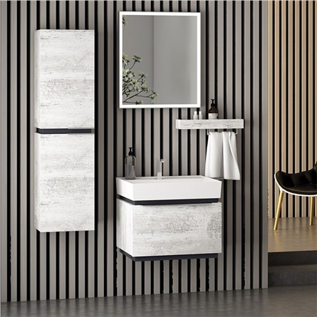 Nplus Mondeo Шкаф за баня 60 см - Бял #340835