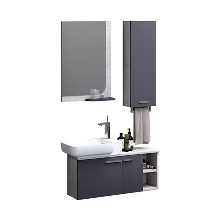 Set Bagno Nplus Polo 96cm - Antracite Opaco #337602