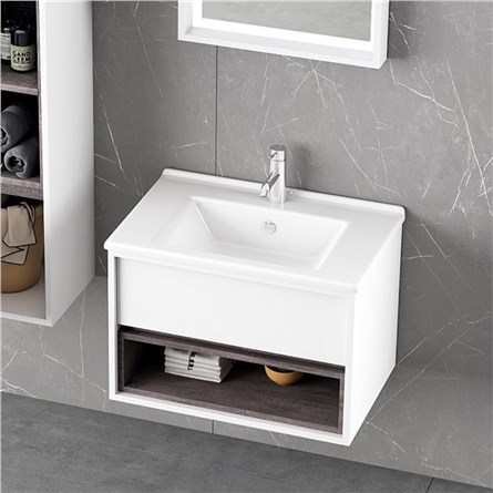 Dulap de baie Nplus Punto 55 cm - Alb #340846