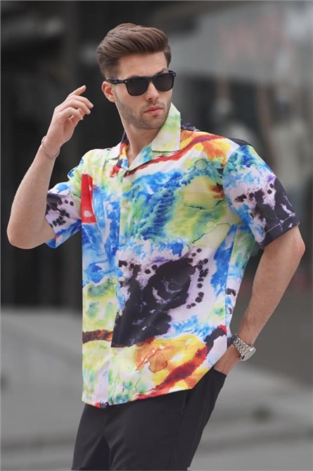 Camisa Masculina Manga Curta 5601 - Multicolorida #395173