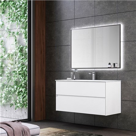 Set de baie Orka Nest 120cm - Alb Mat #339289