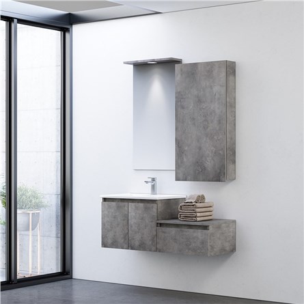 Set de baie Orka Sidney 110 cm - Argintiu #339303