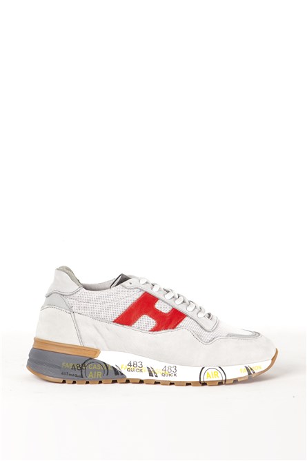 Sapatos Masculinos de Couro Genuíno 17388 - Cinza Claro #388087