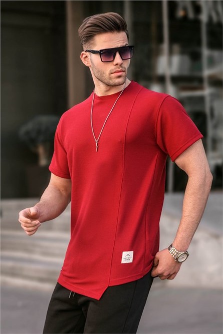 Men's Regular Fit T-Shirt 6072 - Burgundy #394518