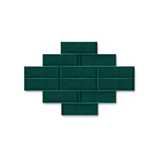 Q Dekor Düz Ručno izrađena napuknuta glazirana keramika 7x21 cm - Emerald #350972