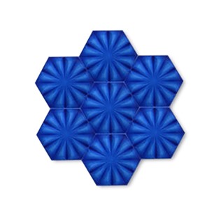 Q Dekor Hexagon glazirana ručno rađena keramika 15x17 cm - plava #350927