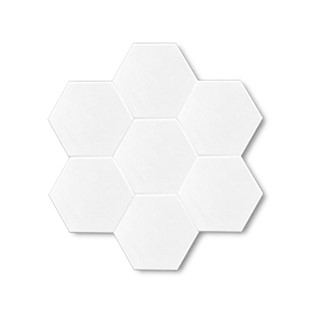 Q Dekor Hexagon Ručno izrađena keramika 15x17cm - bijela #350936