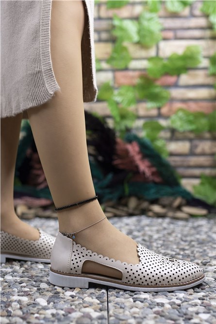 Sapatos casuais femininos 0012503 - Bege #325525