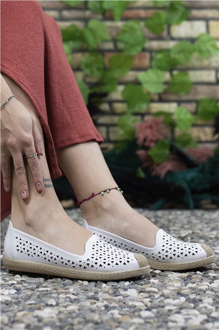 Sapatos casuais femininos 0012110 - Creme #325626