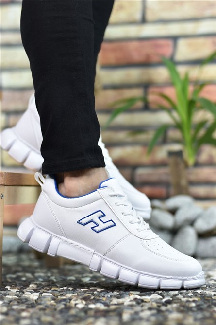 Calçados Esportivos Masculinos 0012344 - Branco com Azul #325127