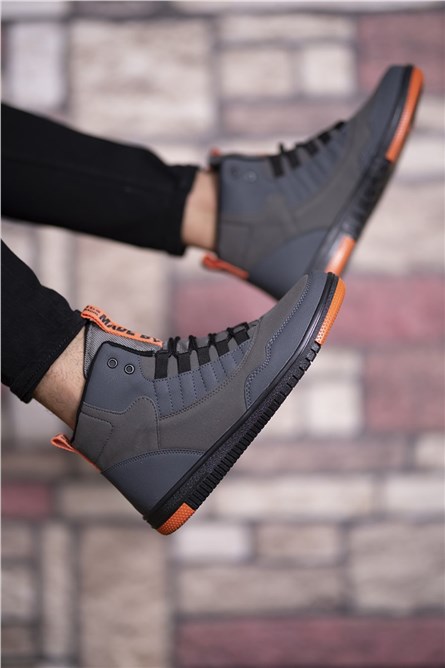 Botas Masculinas 00122262 - Cinza com Laranja #326135