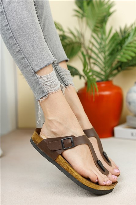 Chinelos Unisex 0012035 - Marrom #325940