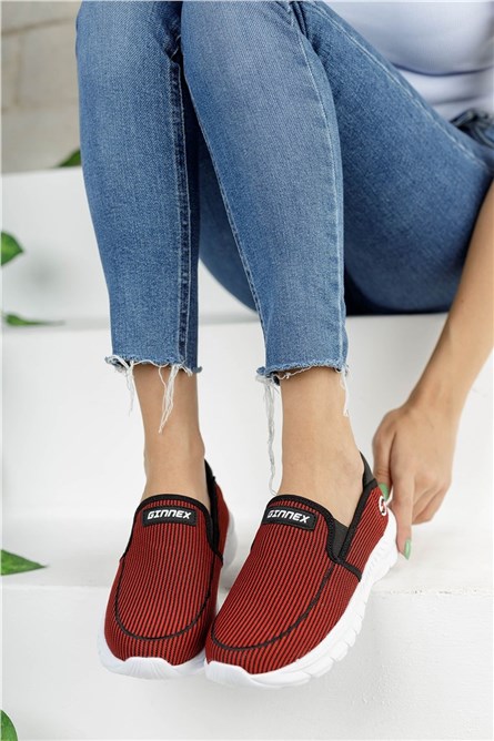 Calçados Esportivos Unisex 001204 - Vermelho com Preto #325981