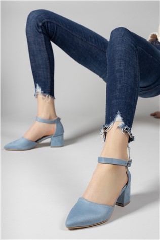 Sapatos femininos elegantes 0012380 - Azul claro #325966