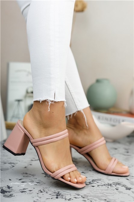 Chinelos de salto feminino 0012222 - Pó #325880