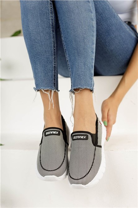 Calçados Esportivos Unisex 001204 - Preto com Branco #325982