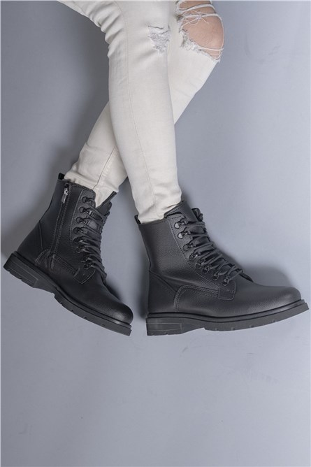 Botas masculinas com zíper 0012726 - Pretas #358924