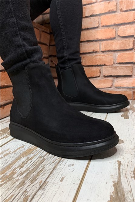 Botas Masculinas de Camurça 0012M04 - Pretas #325003