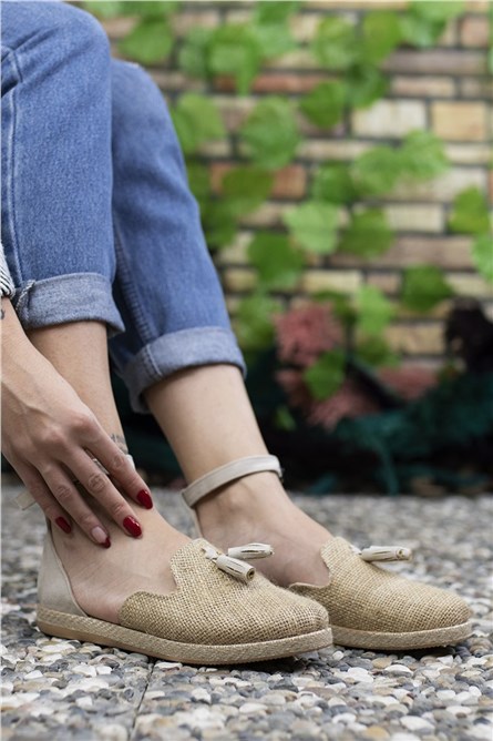 Sapatos casuais femininos 0012YS04 - Bege #325689