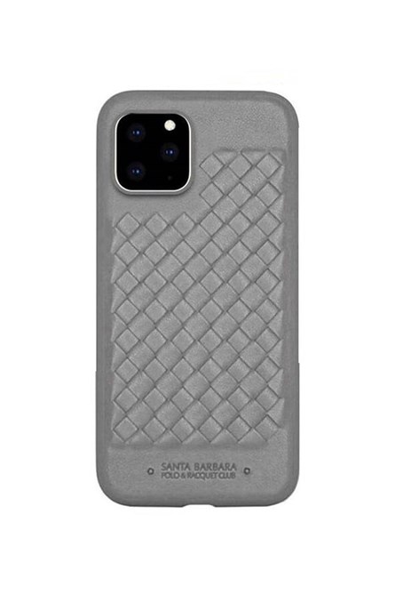 Capa de couro Santa Bárbara para iPhone com tela de 5,8 polegadas Cinza 734311
