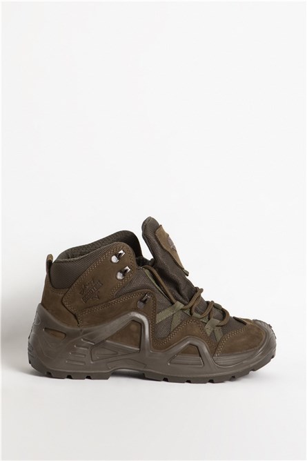 Botas impermeáveis ​​masculinas de nobuck natural SCOOTER P1492NS - cáqui #361619