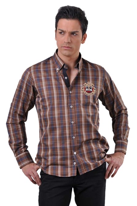 Camisa masculina Centone - Marrom #12029-9(12025-5)