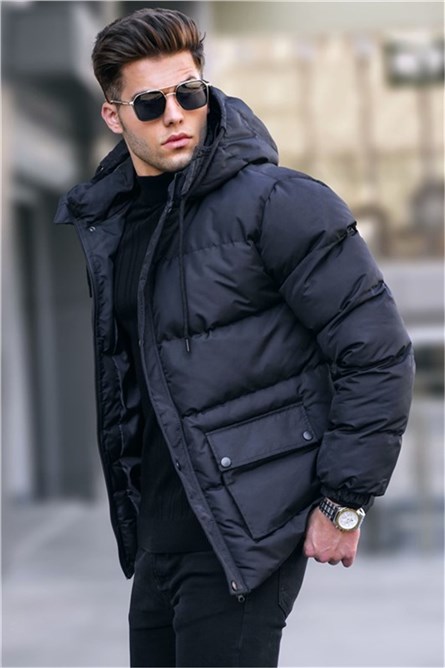 Giacca con cappuccio Uomo 5702 - Nero #334280