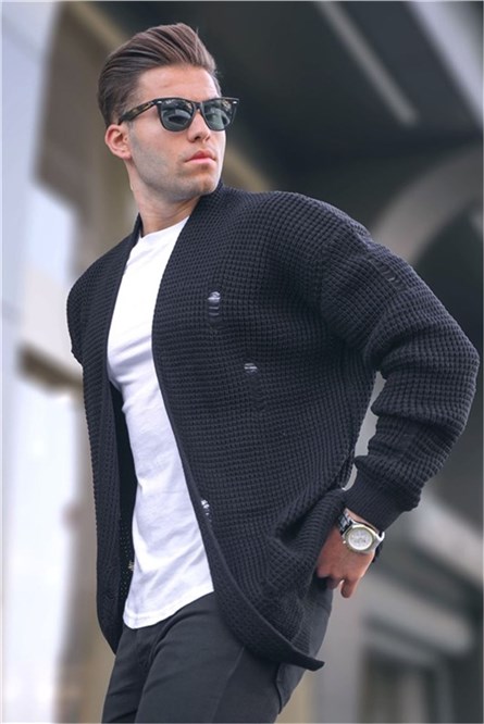 Cardigan de Malha Masculino 6309 - Preto #362277