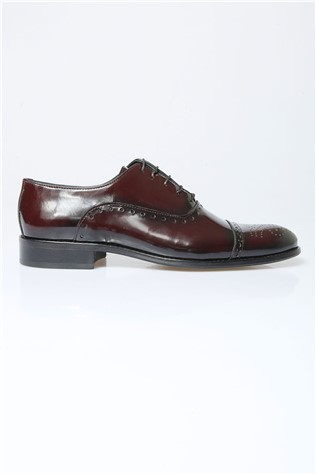 Sapatos masculinos de couro - Marrom 307390