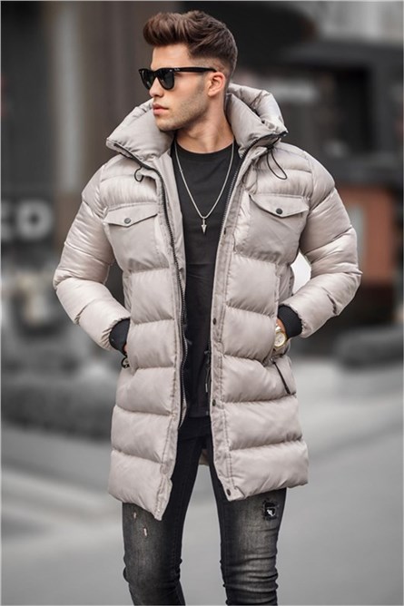 Jaqueta Masculina com Capuz 5742 - Cinza #333650