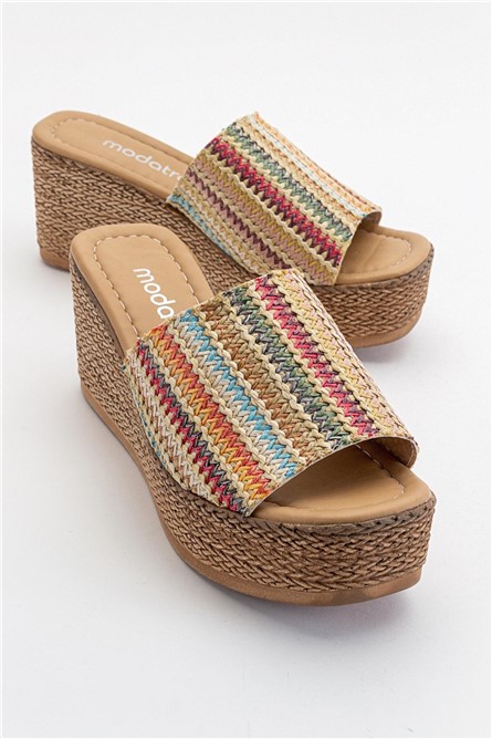 Chinelos femininos com sola completa - Bege #382794