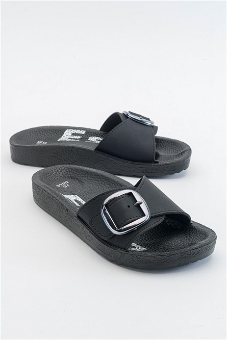 Chinelos Casuais Femininos - Pretos #371238