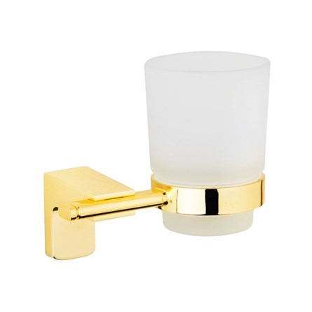 Uchwyt ścienny Tema Premium na szczoteczki do zębów — złoty #336588